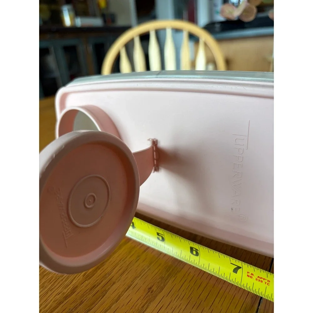 Tupperware‎ Modular Mates Super Oval 4 Clear Pink Flip Top Pour Spout Lid USA